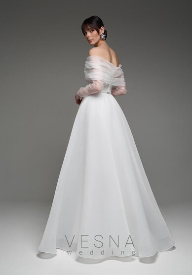 Свадебное платье Мари Вайт Органза + Вуаль-V70068 - Свадебный салон Vesna (Москва)