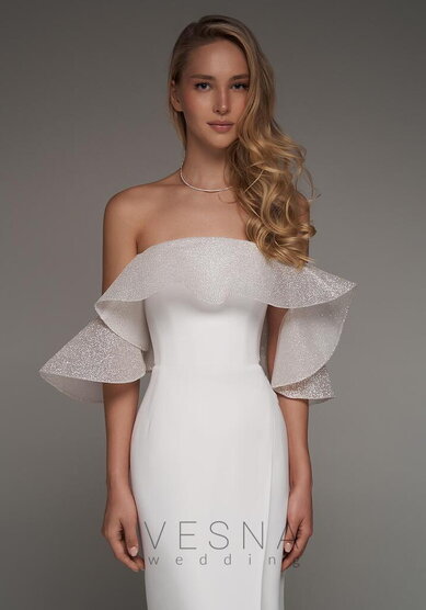 Свадебное платье Алесия Вайт-V70069 - Свадебный салон Vesna (Москва)