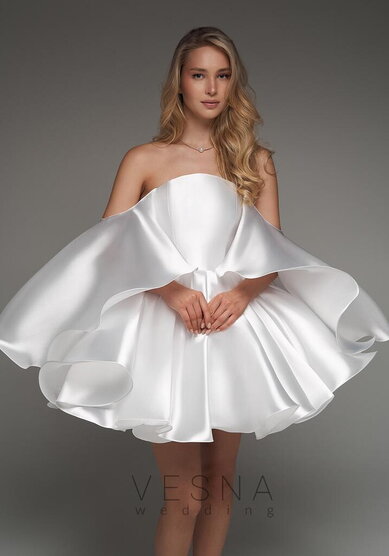 Свадебное платье Эйприл Силк Вайт-V70071 - Свадебный салон Vesna (Москва)