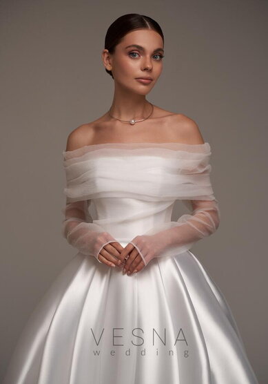 Свадебное платье Грейс Вайт + Вуаль-V70074 - Свадебный салон Vesna (Москва)