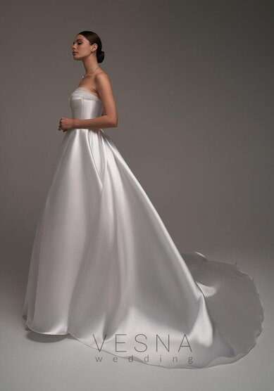 Свадебное платье Дэва Силк Вайт-V70078 - Свадебный салон Vesna (Москва)