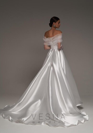 Свадебное платье Шадэ Силк Вуаль-V70081 - Свадебный салон Vesna (Москва)