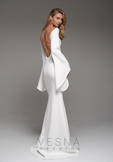 Свадебное платье Элли Вайт-V70091 - Свадебный салон Vesna (Москва)