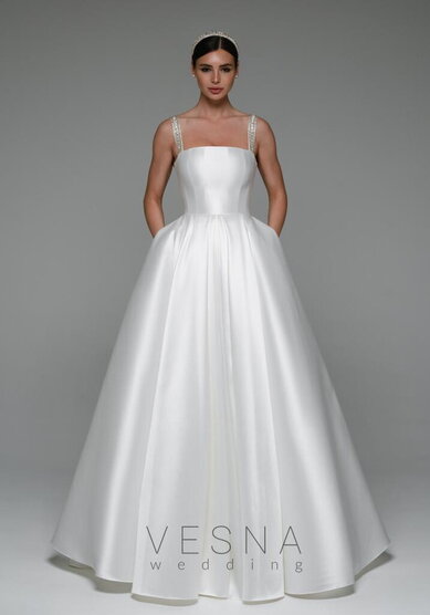 Свадебное платье Шадэ Люкс-V70110 - Свадебный салон Vesna (Москва)