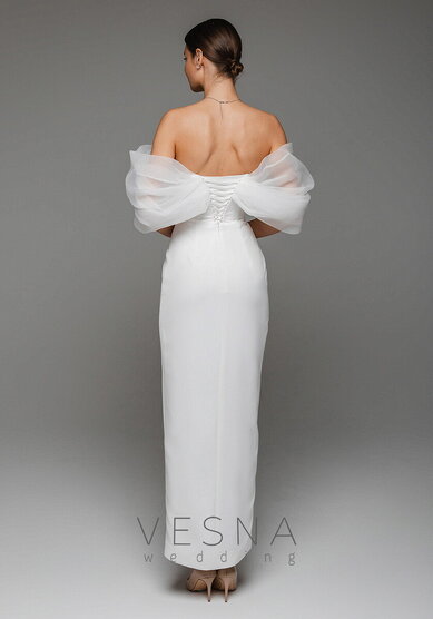 Свадебное платье Бриджид Вайт-V70125 - Свадебный салон Vesna (Москва)