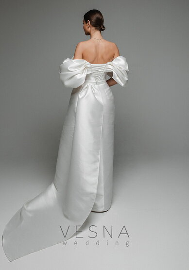 Свадебное платье Рафаэль Вайт + Хвост-V70131 - Свадебный салон Vesna (Москва)