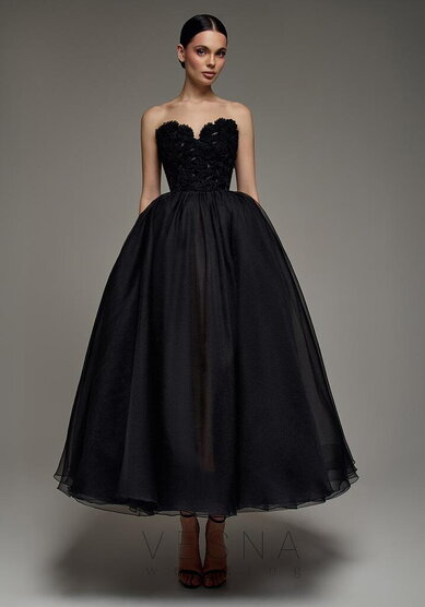 Вечернее платье Прим Миди Дарк-V70676 - Свадебный салон Vesna (Москва)