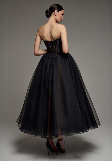 Вечернее платье Прим Миди Дарк-V70676 - Свадебный салон Vesna (Москва)