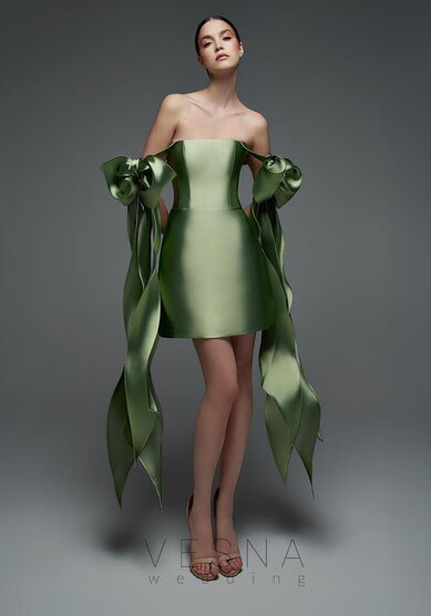 Вечернее платье Вероник Силк Грин-V70680 - Свадебный салон Vesna (Москва)