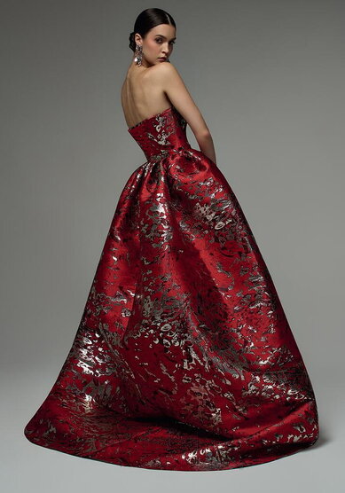 Вечернее платье Пайпер Шанхай Рэд + Шлейф-V70684 - Свадебный салон Vesna (Москва)