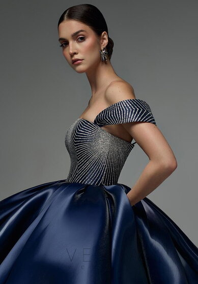 Вечернее платье Миссури Дарк Индиго-V70686 - Свадебный салон Vesna (Москва)