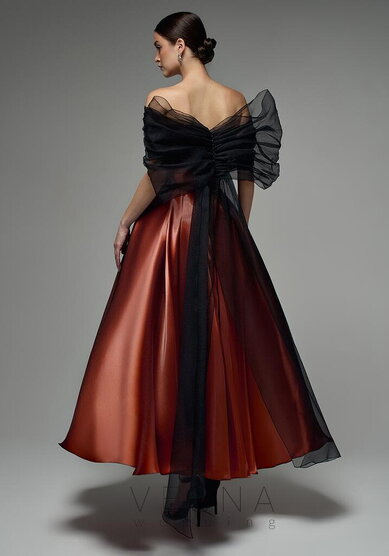 Вечернее платье Грейс Терракот + Вуаль Бант-V70690 - Свадебный салон Vesna (Москва)