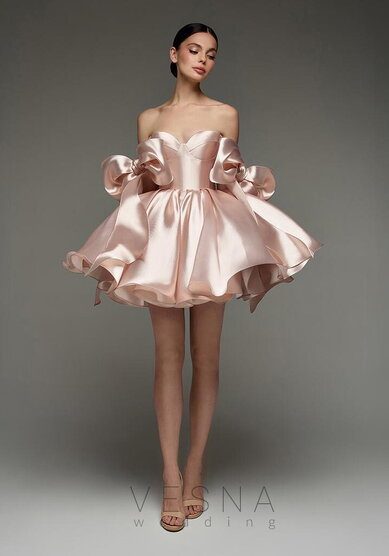 Вечернее платье Принцесс Силк Пинк-V70698 - Свадебный салон Vesna (Москва)