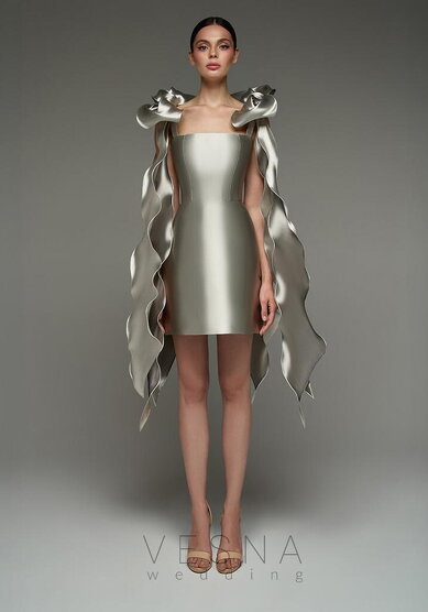Вечернее платье Вероник Грей-V70699 - Свадебный салон Vesna (Москва)