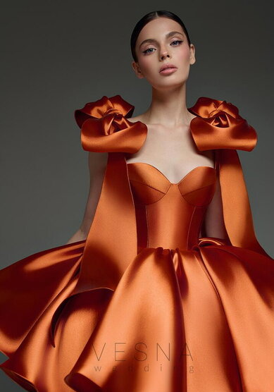 Вечернее платье Принцесс Шафран-V70711 - Свадебный салон Vesna (Москва)