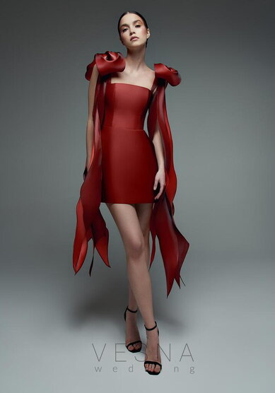 Вечернее платье Вероник Бордо-V70713 - Свадебный салон Vesna (Москва)