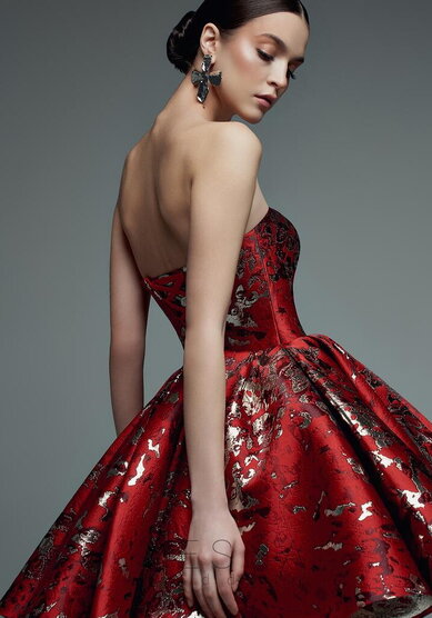 Вечернее платье Ника Шанхай Рэд-V70715 - Свадебный салон Vesna (Москва)