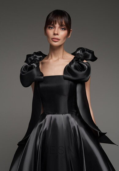 Вечернее платье Келли Блэк-V70724 - Свадебный салон Vesna (Москва)