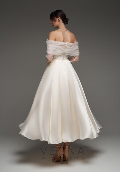 Вечернее платье Грейс Крем + Вуаль-V70730 - Свадебный салон Vesna (Москва)