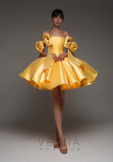 Вечернее платье Ника Еллоу Софт-V70734 - Свадебный салон Vesna (Москва)