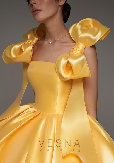 Вечернее платье Ника Еллоу Софт-V70734 - Свадебный салон Vesna (Москва)