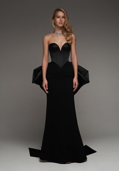 Вечернее платье Микаэла Блэк-V70745 - Свадебный салон Vesna (Москва)