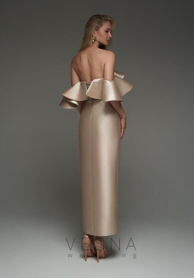 Вечернее платье Алесия Силк Ваниль-V70768 - Свадебный салон Vesna (Москва)