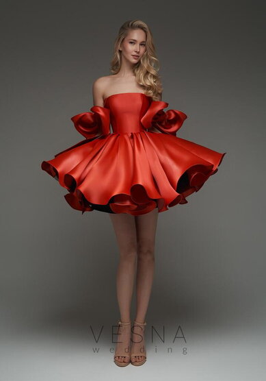 Вечернее платье Ника Руж-V70769 - Свадебный салон Vesna (Москва)