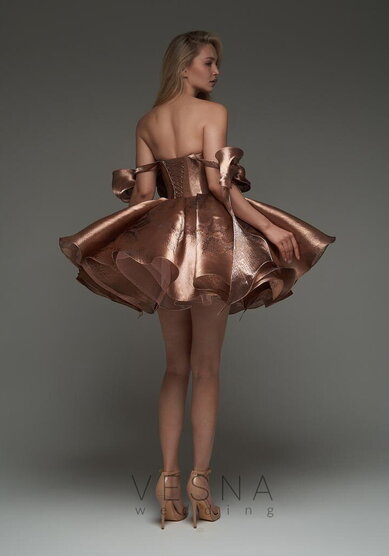 Вечернее платье Ника Снейк Пич-V70770 - Свадебный салон Vesna (Москва)