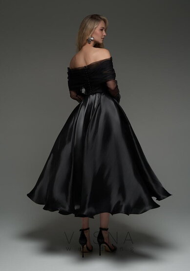 Вечернее платье Грейс Блэк + Вуаль-V70772 - Свадебный салон Vesna (Москва)