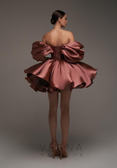 Вечернее платье Рафаэлла Чайная роза-V70776 - Свадебный салон Vesna (Москва)