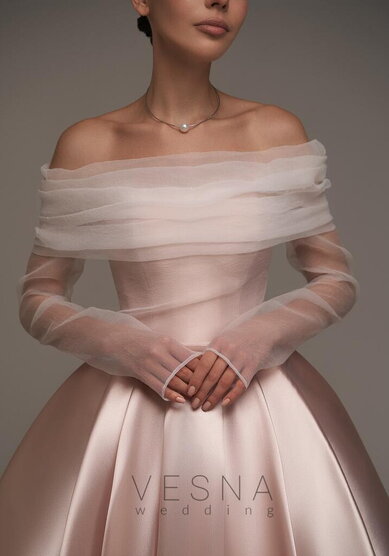 Вечернее платье Грейс Пинк + Вуаль-V70779 - Свадебный салон Vesna (Москва)