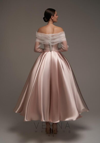 Вечернее платье Грейс Пинк + Вуаль-V70779 - Свадебный салон Vesna (Москва)