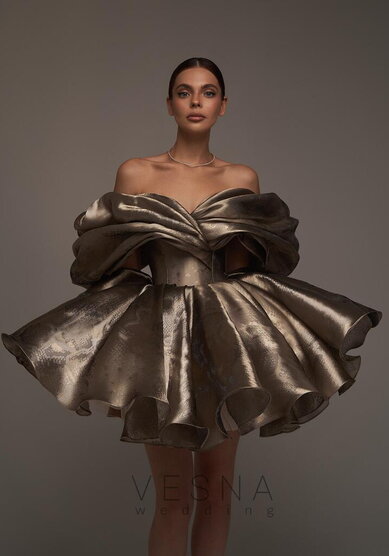 Вечернее платье Рафаэлла Снейк Мокко-V70781 - Свадебный салон Vesna (Москва)