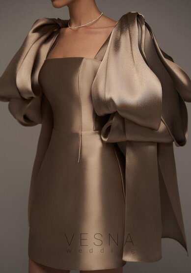 Вечернее платье Полли Мокко-V70782 - Свадебный салон Vesna (Москва)