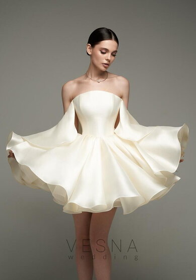 Вечернее платье Эйприл крем-V70796 - Свадебный салон Vesna (Москва)