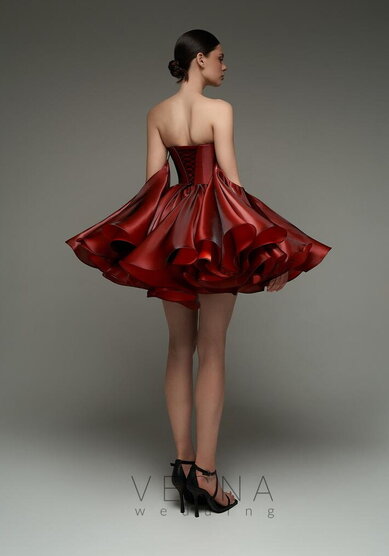 Вечернее платье Тильда Бордо-V70808 - Свадебный салон Vesna (Москва)