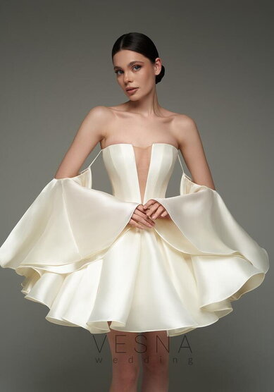 Вечернее платье Тильда Крем-V70813 - Свадебный салон Vesna (Москва)