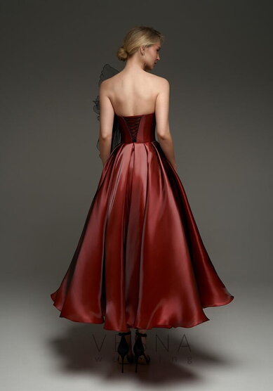 Вечернее платье Грейс Флер Бордо-V70818 - Свадебный салон Vesna (Москва)