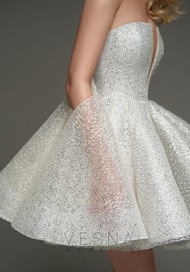 Вечернее платье Валери Лайт Блю-V70819 - Свадебный салон Vesna (Москва)