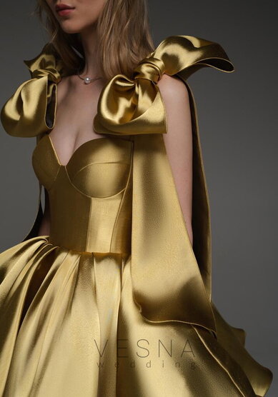 Вечернее платье Принцесс Голд-V70846 - Свадебный салон Vesna (Москва)