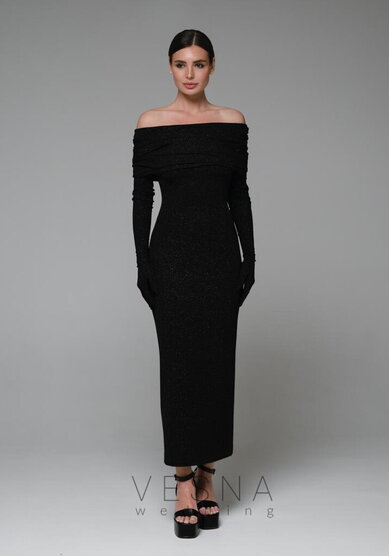 Вечернее платье Селеста Нуар Лайт-V70865 - Свадебный салон Vesna (Москва)