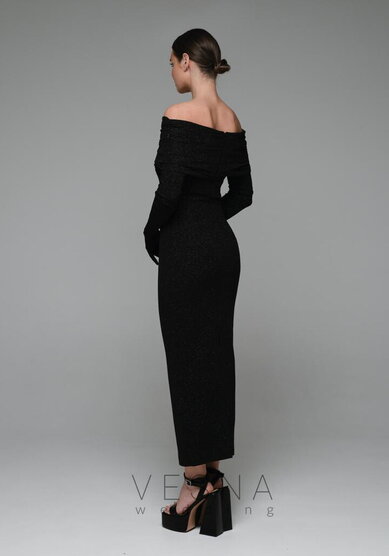 Вечернее платье Селеста Нуар Лайт-V70865 - Свадебный салон Vesna (Москва)