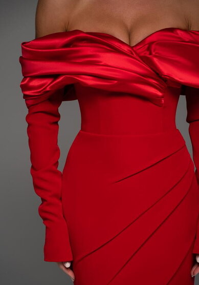 Вечернее платье Тиффани Мини Руж-V70871 - Свадебный салон Vesna (Москва)