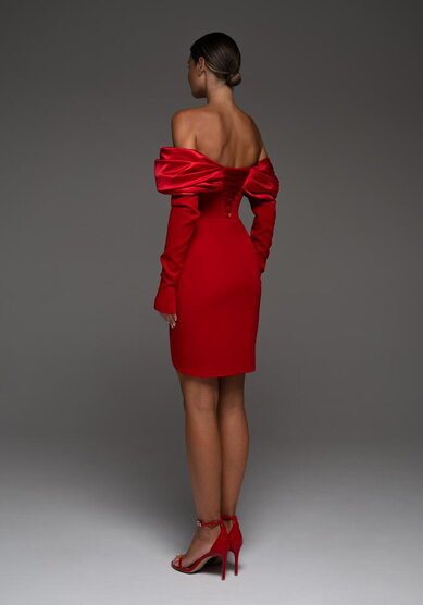 Вечернее платье Тиффани Мини Руж-V70871 - Свадебный салон Vesna (Москва)