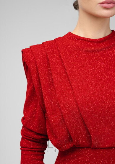 Вечернее платье Джина Мини Руж-V70879 - Свадебный салон Vesna (Москва)