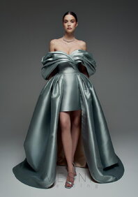 Вечернее платье Зендая Минт + Шлейф-V70718