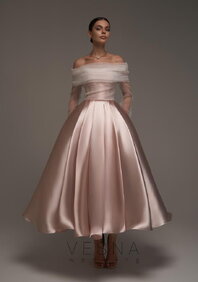 Вечернее платье Грейс Пинк + Вуаль-V70779