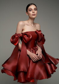 Вечернее платье Ника Бордо-V70795