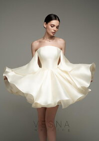 Вечернее платье Эйприл крем-V70796